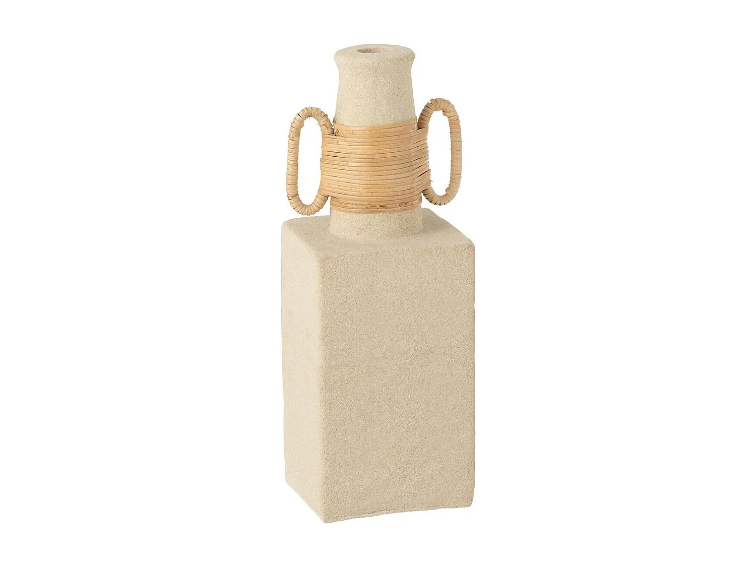 Vase Déco Anneaux Ovales "Céline" 29cm Beige