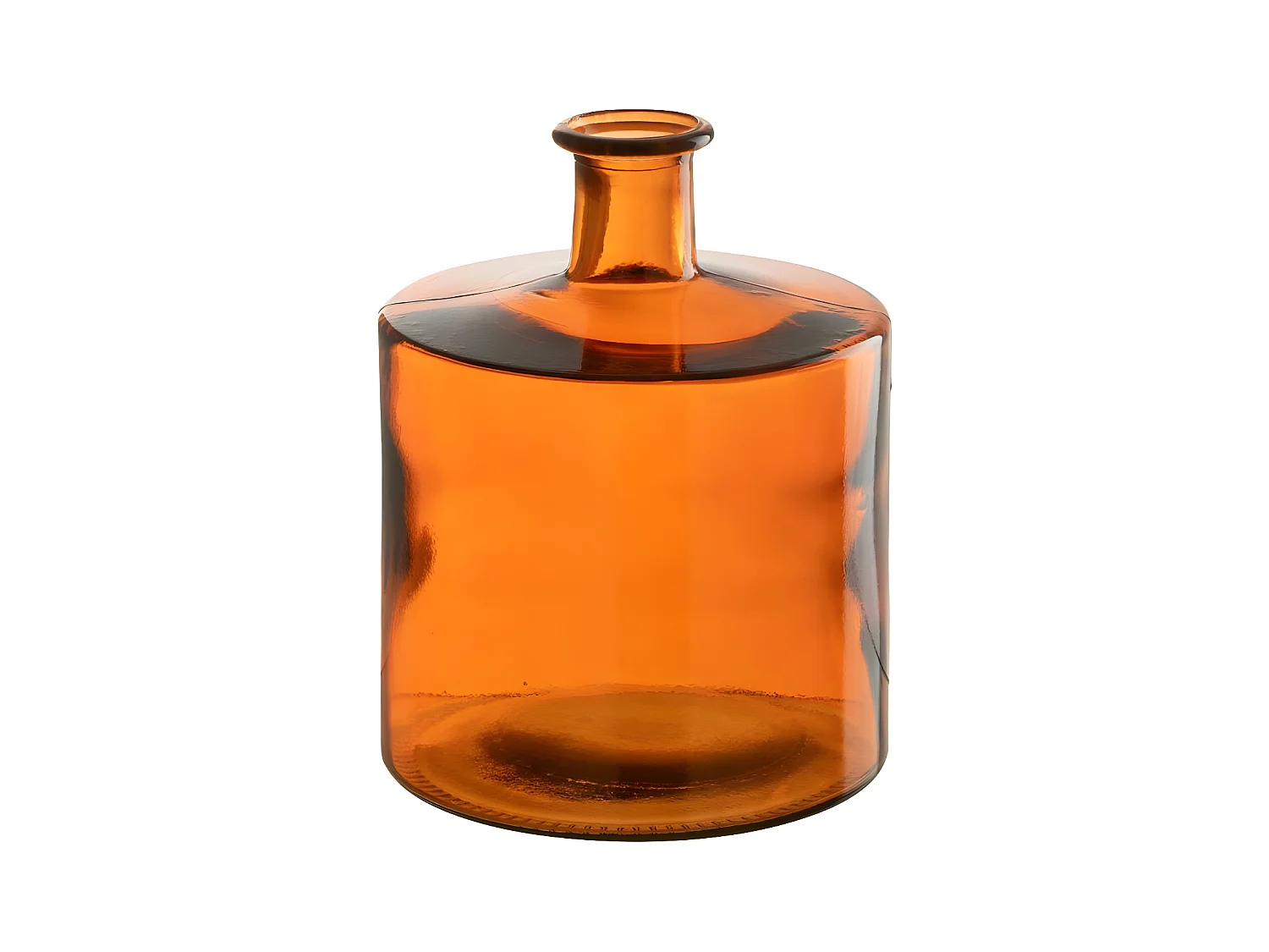 Vase Déco en Verre "Bouteille" 26cm Orange