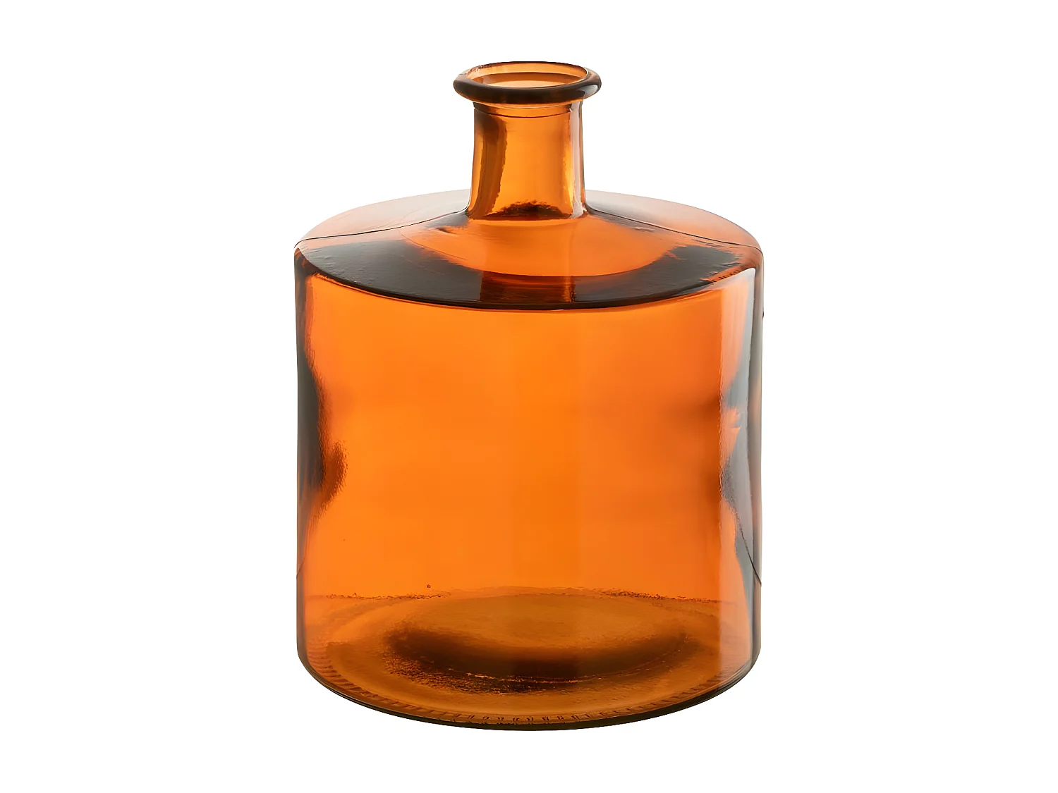 Vase Déco en Verre "Bouteille" 26cm Orange