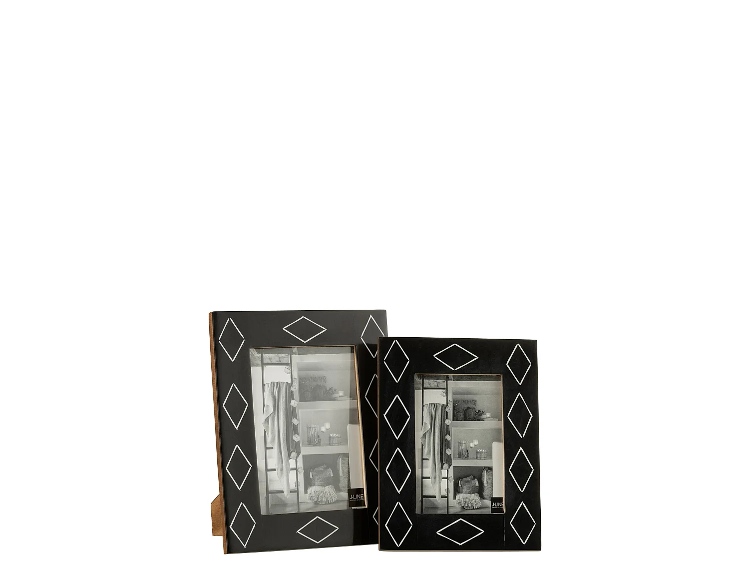 Cadre Photo Déco "Motif" 13x18cm Noir & Blanc