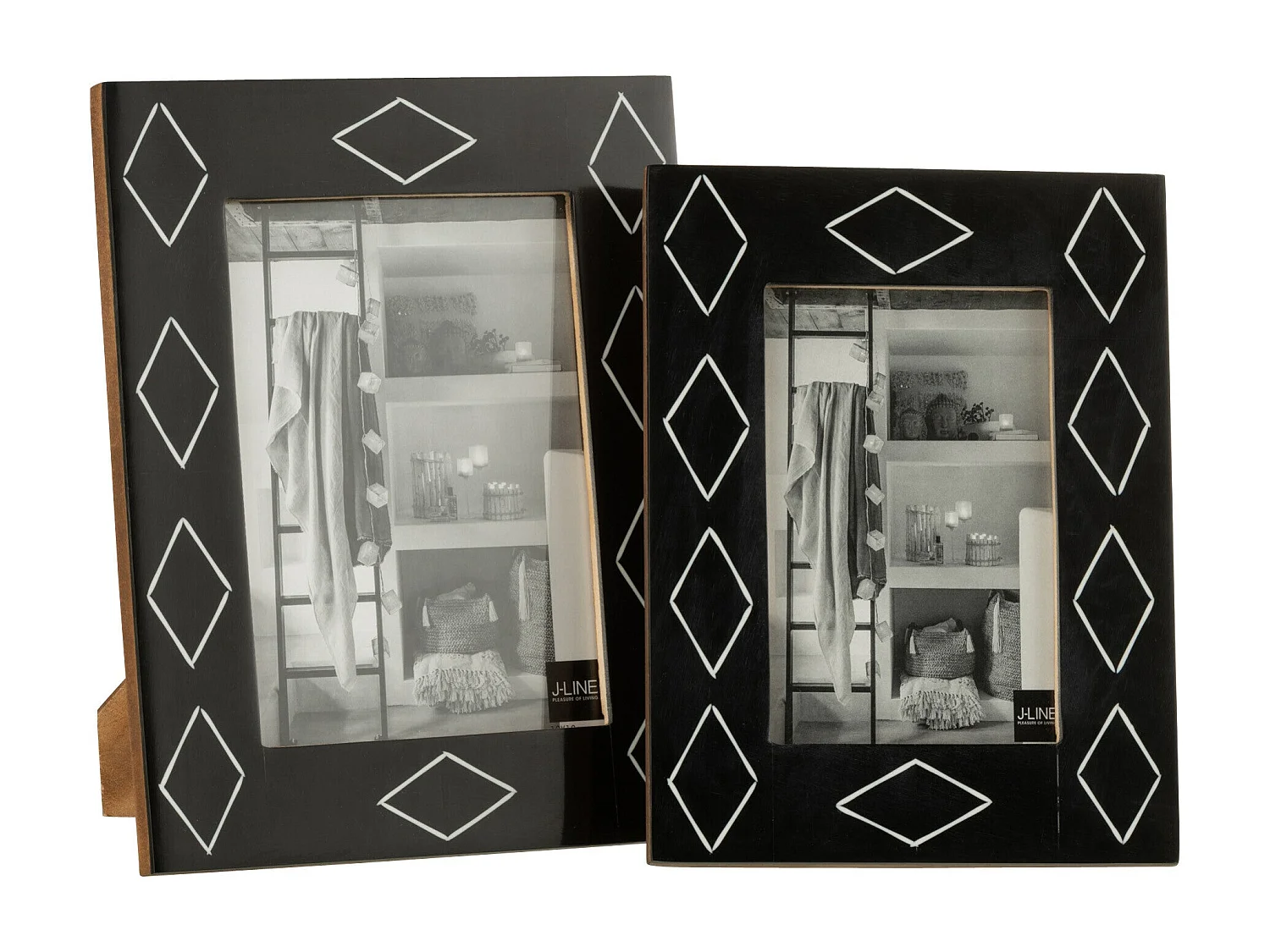 Cadre Photo Déco "Motif" 13x18cm Noir & Blanc