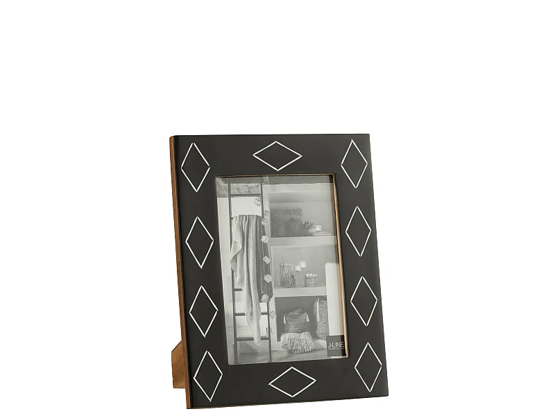 Cadre Photo Déco "Motif" 13x18cm Noir & Blanc