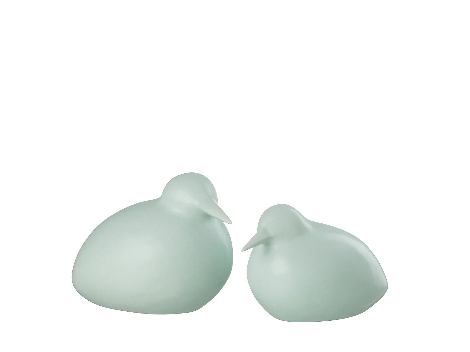 Lot de 2 Statuettes Déco "Oiseaux" 22cm Bleu