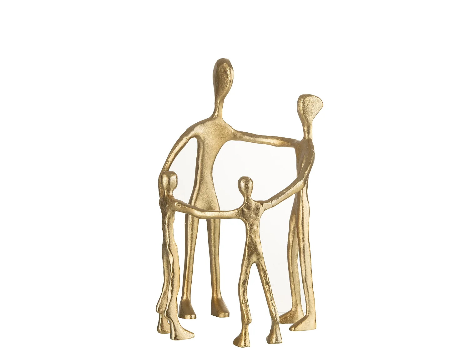 Statuette Déco "Famille en Cercle" 31cm Or