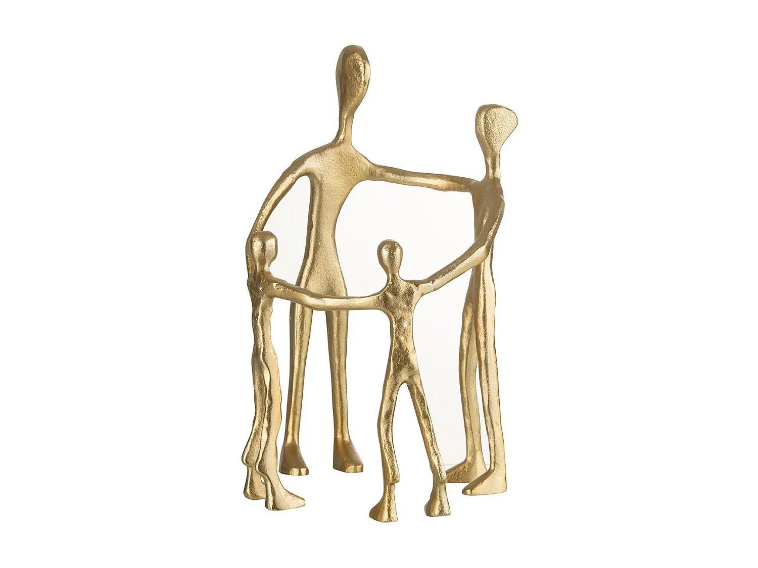 Statuette Déco "Famille en Cercle" 31cm Or