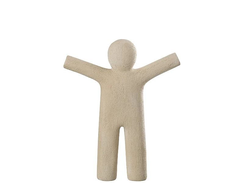 Statuette Déco "P'tit Maurice Rugueux" 41cm Beige