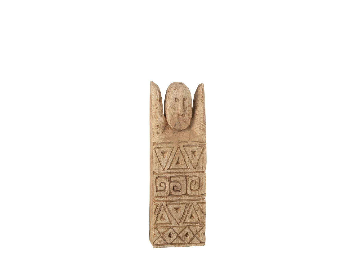 Statue Déco en Bois "Personnage Africain" 46cm Naturel