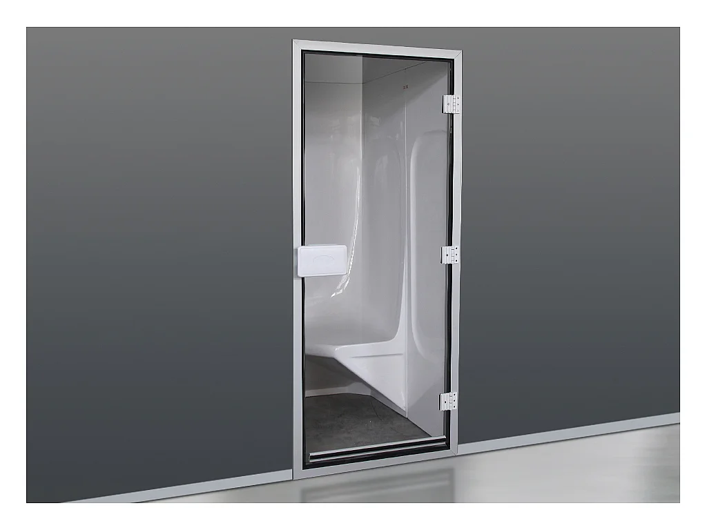 Hammam 2 posti dritto MYLOO con sedute ergonomiche, pannello di controllo esterno e sonda della temperatura