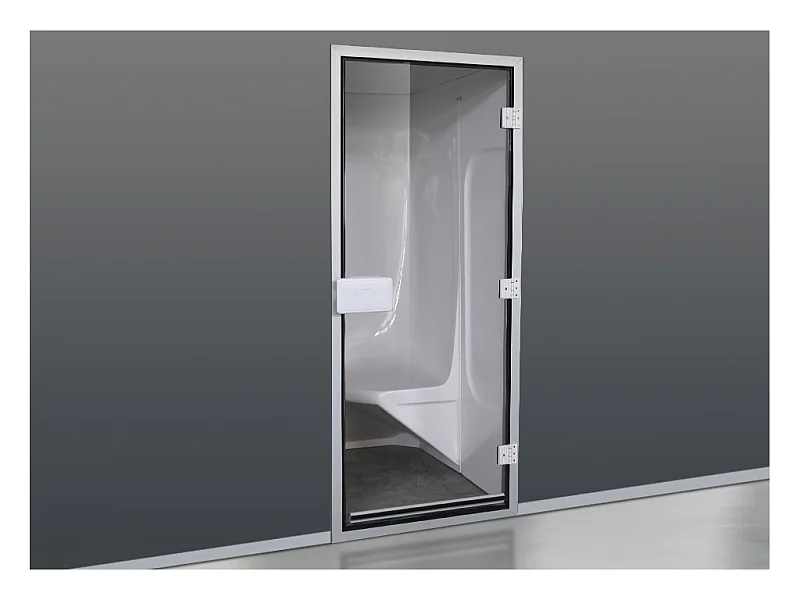 Hammam 2 places droit MYLOO avec sièges ergonomiques, contrôle extérieur et sonde de température