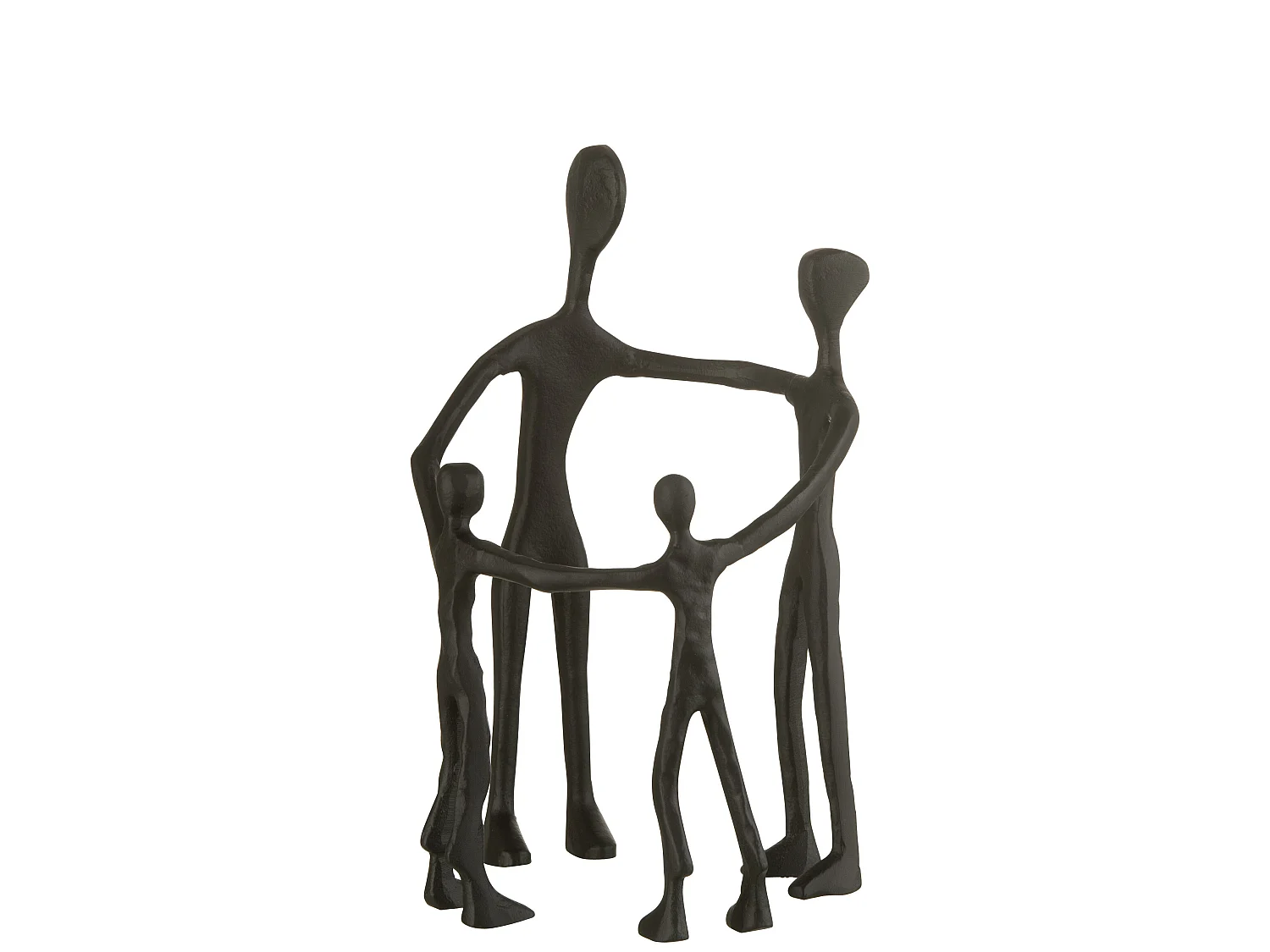 Statuette Déco "Famille en Cercle" 31cm Noir