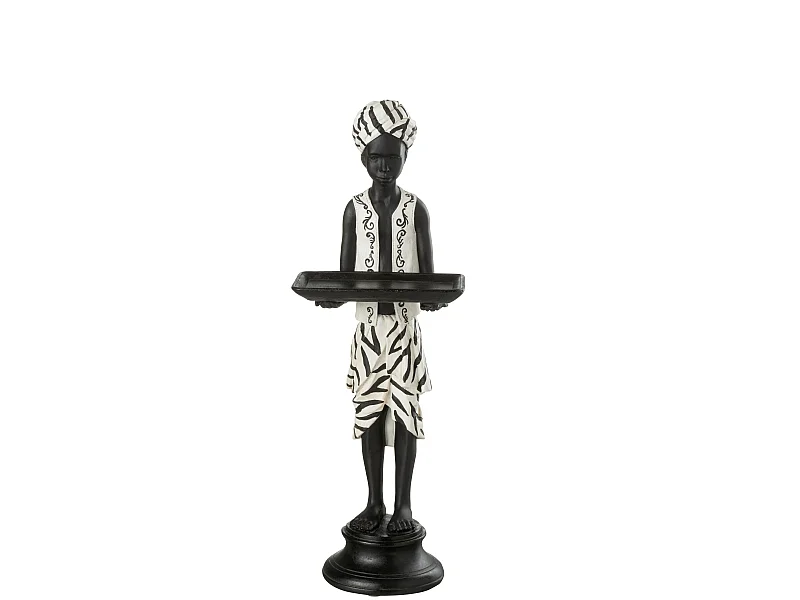 Statuette Déco "Garçon Debout" 47cm Noir