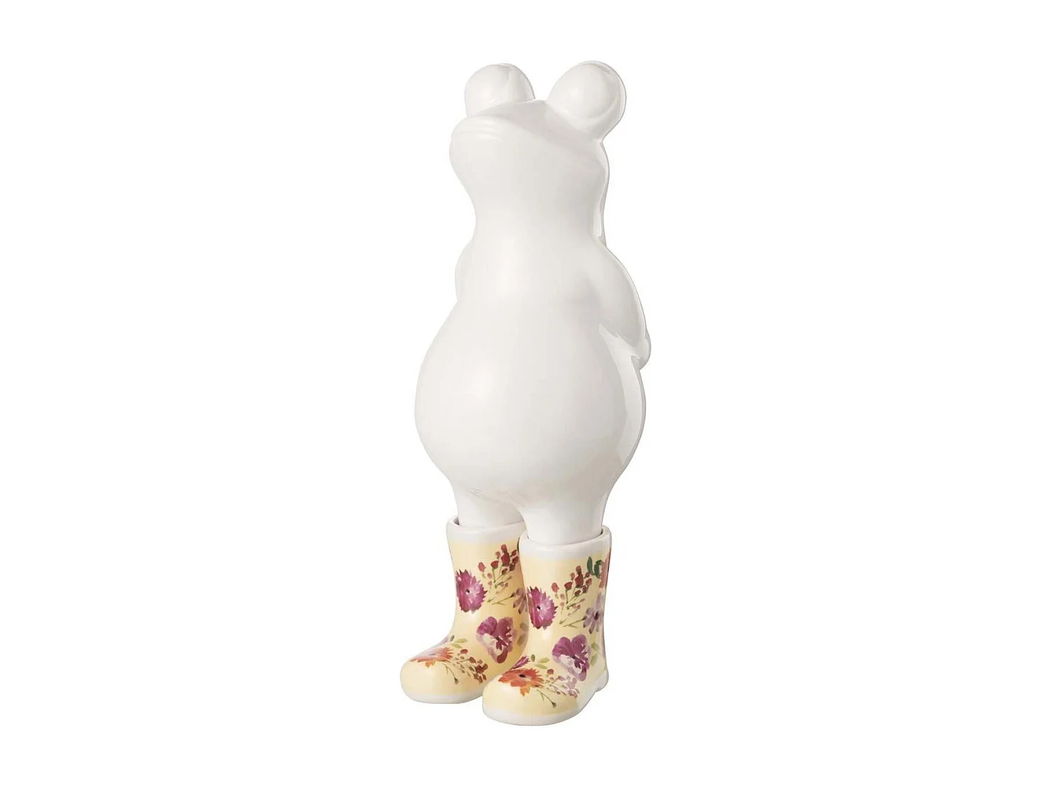 Statuette Déco "Grenouille Bottes" 35cm Blanc