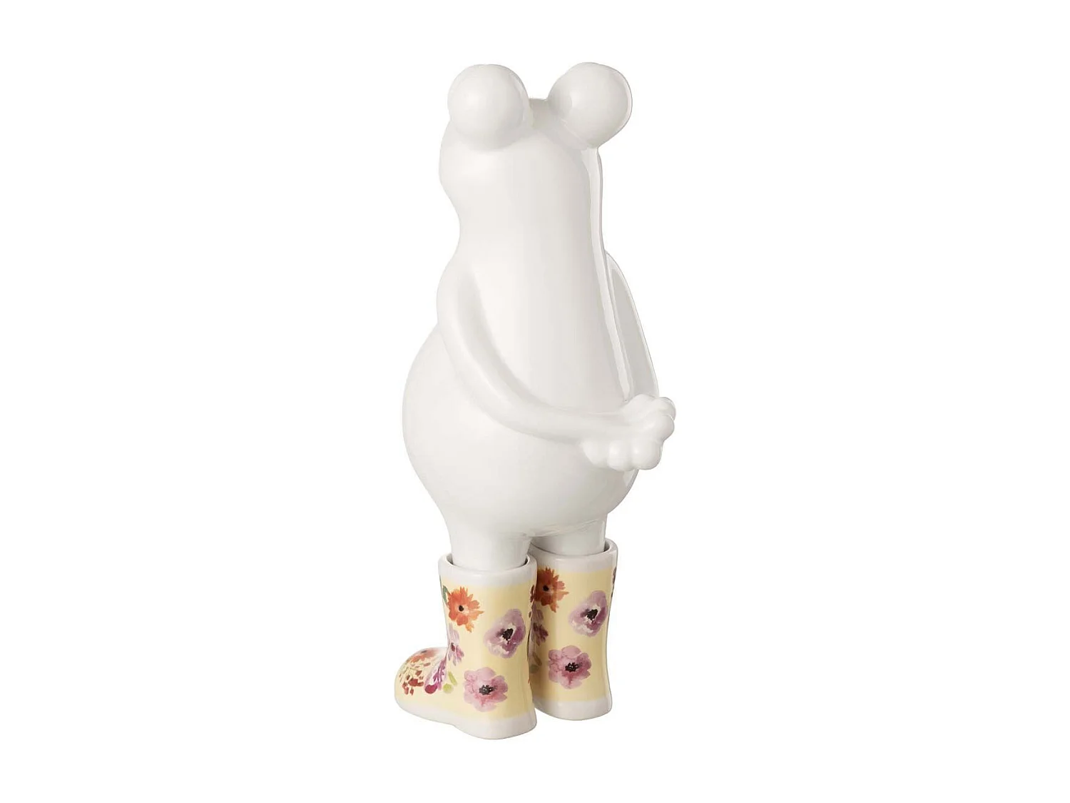 Statuette Déco "Grenouille Bottes" 35cm Blanc