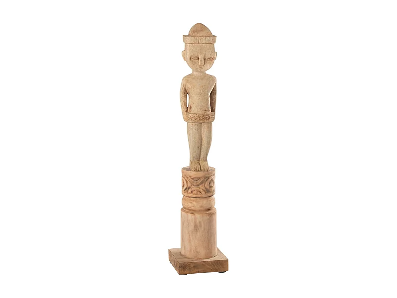 Statuette Déco "Personnage Africain Debout" 67cm Naturel