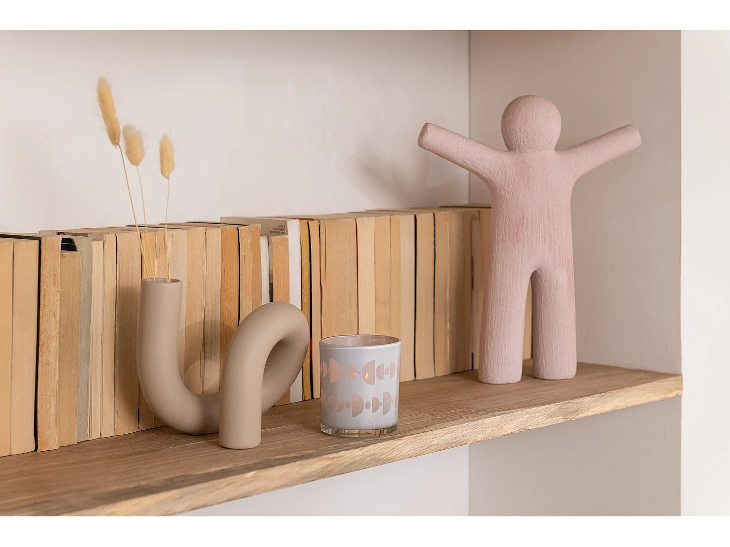 Statuette Déco "P'tit Maurice Rugueux" 41cm Rose