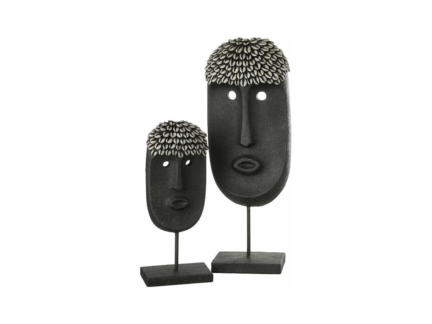 Statue Déco "Masque Ethnique" 51cm Noir