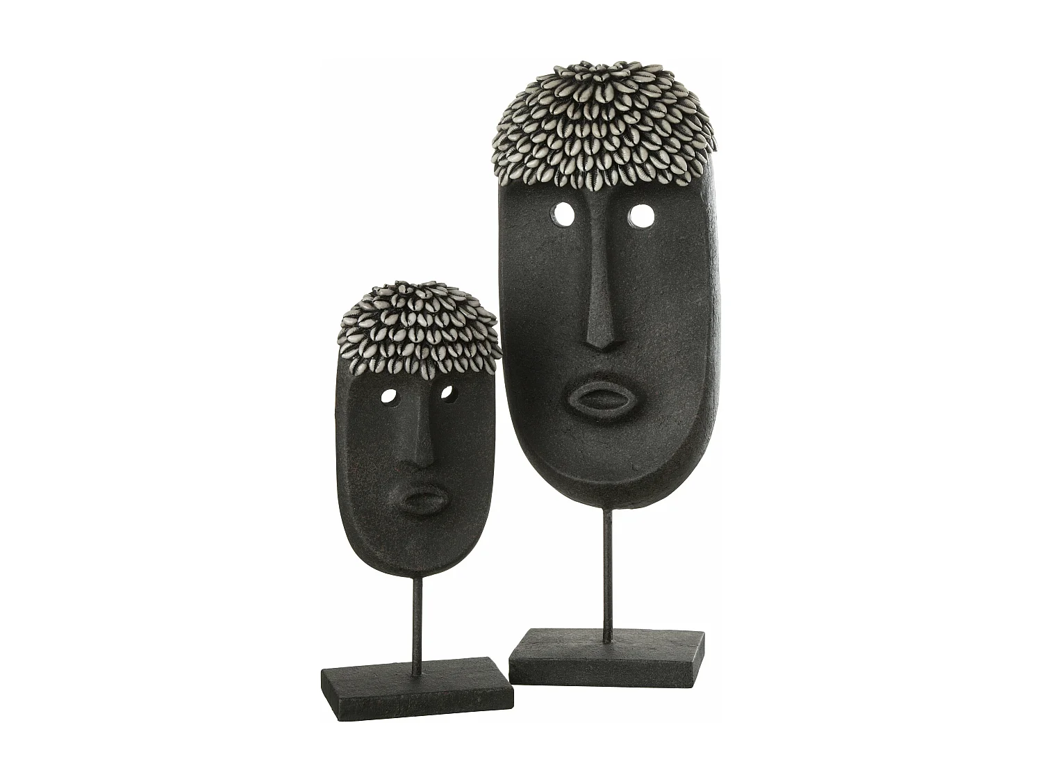 Statue Déco "Masque Ethnique" 51cm Noir