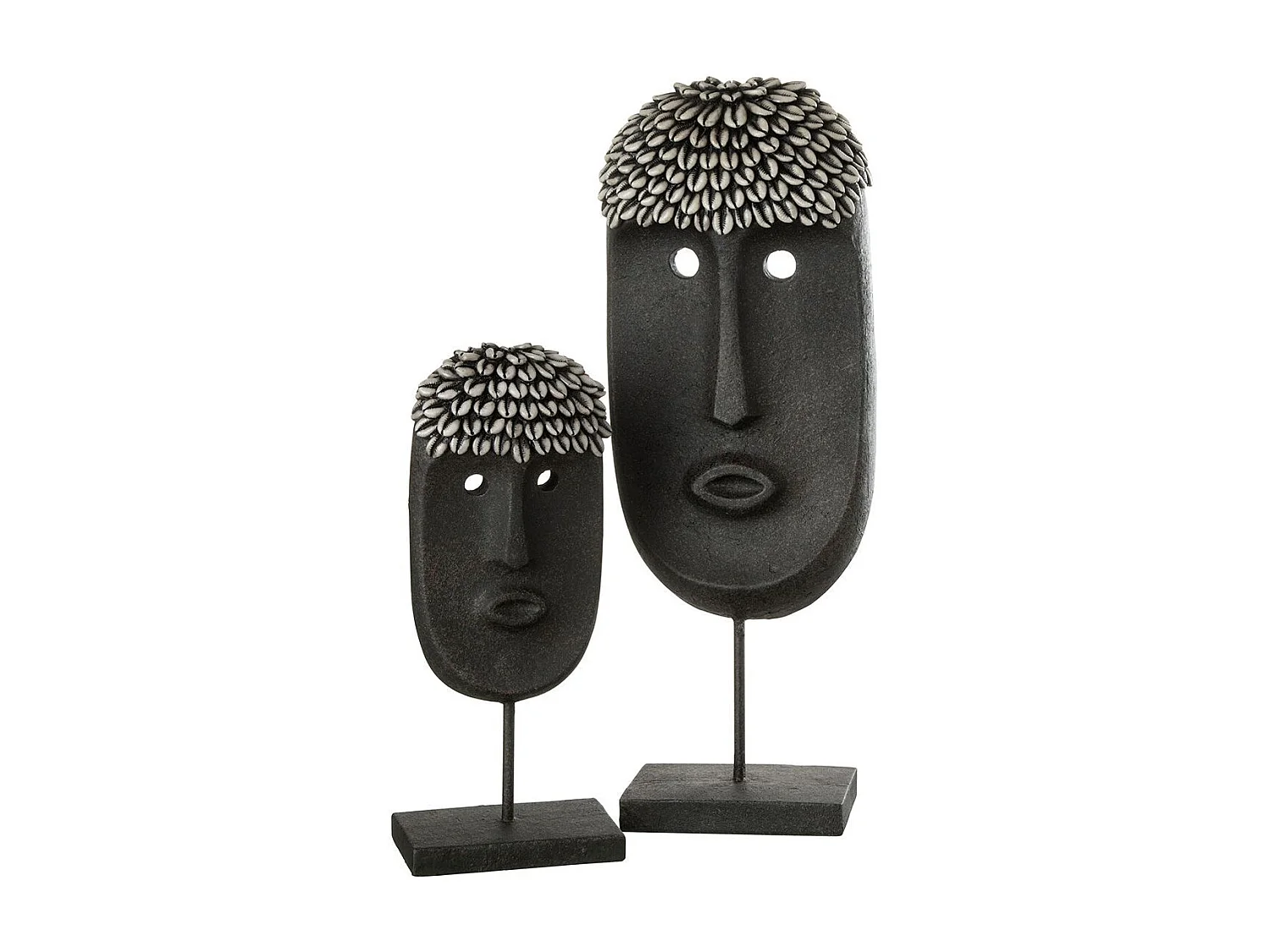 Statue Déco "Masque Ethnique" 51cm Noir