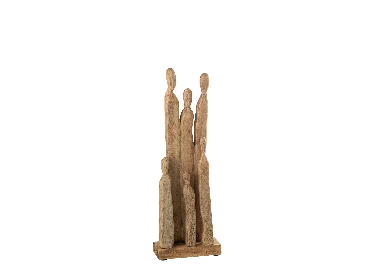 Statuette Déco en Bois "'Groupe de Personnages" 60cm Naturel