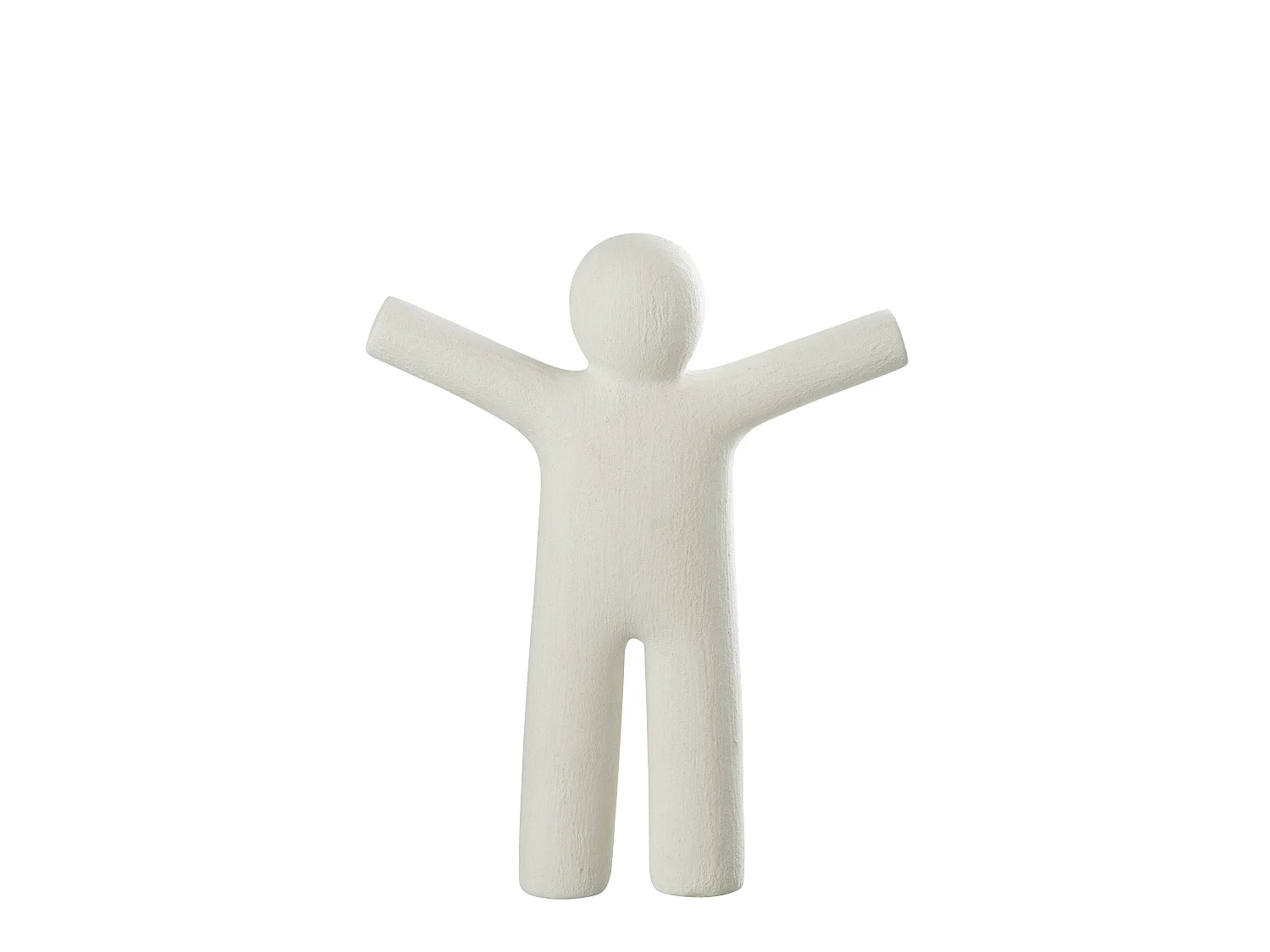 Statuette Déco "P'tit Maurice Rugueux" 41cm Blanc