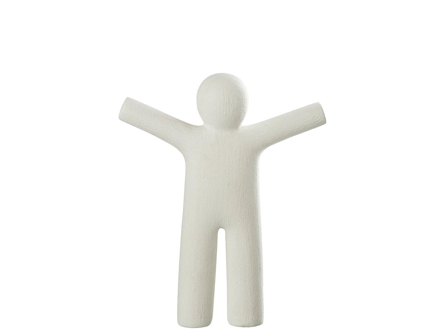 Statuette Déco "P'tit Maurice Rugueux" 41cm Blanc