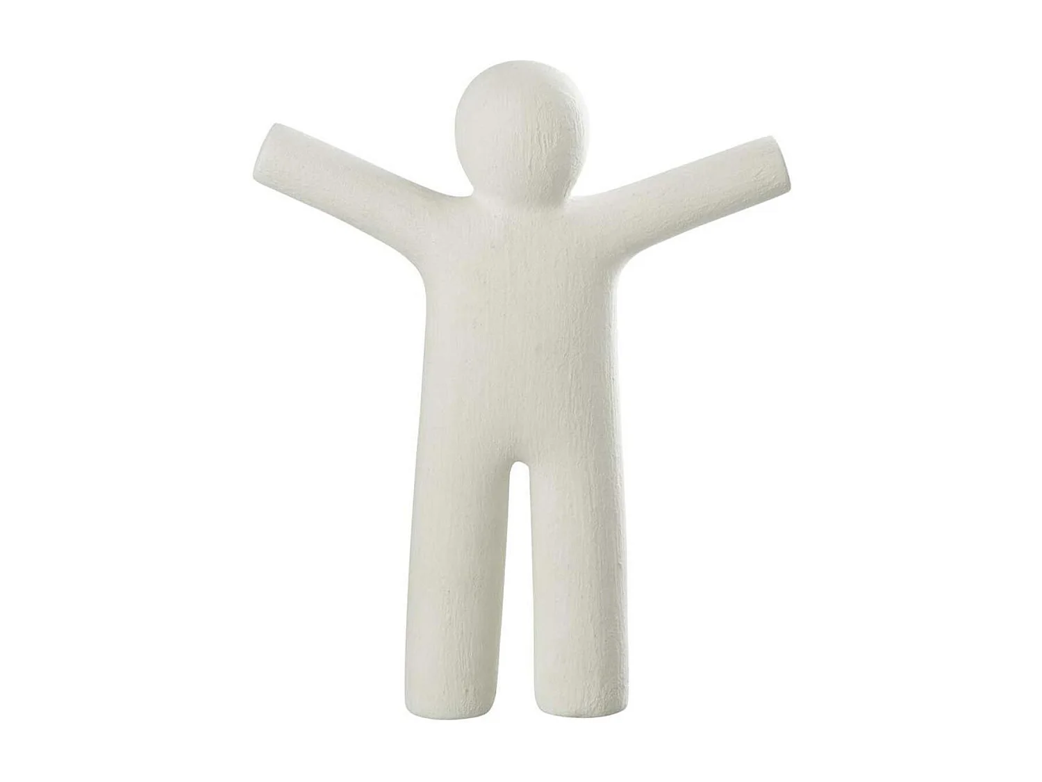 Statuette Déco "P'tit Maurice Rugueux" 41cm Blanc