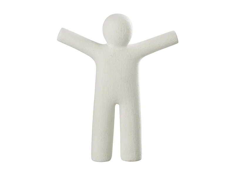 Statuette Déco "P'tit Maurice Rugueux" 41cm Blanc