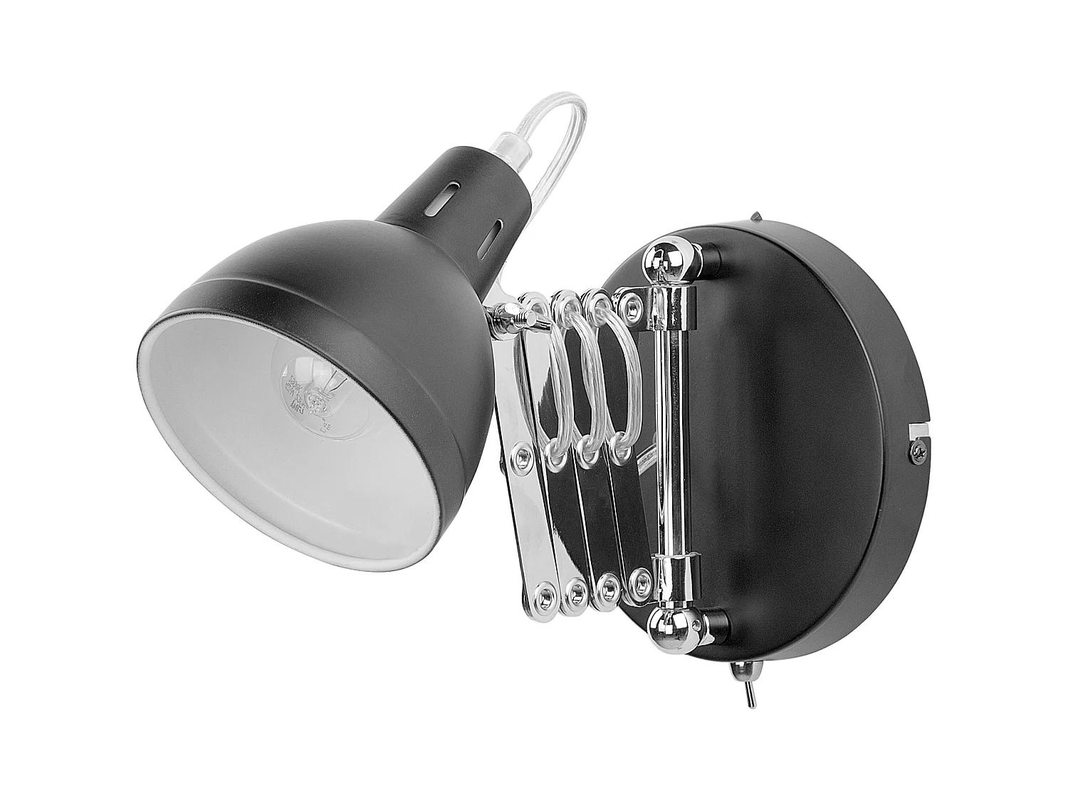 Zestaw 2 lamp ściennych HARRINGTON Regulowana Metal Czarny