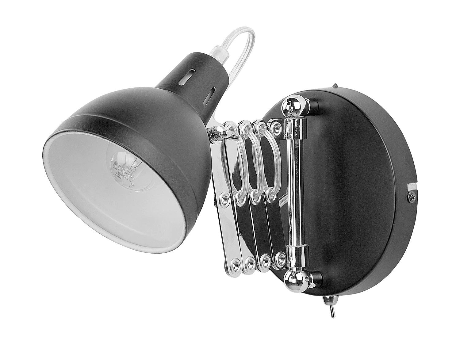 Set di 2 lampade da parete HARRINGTON Regolabile Metallo Nero