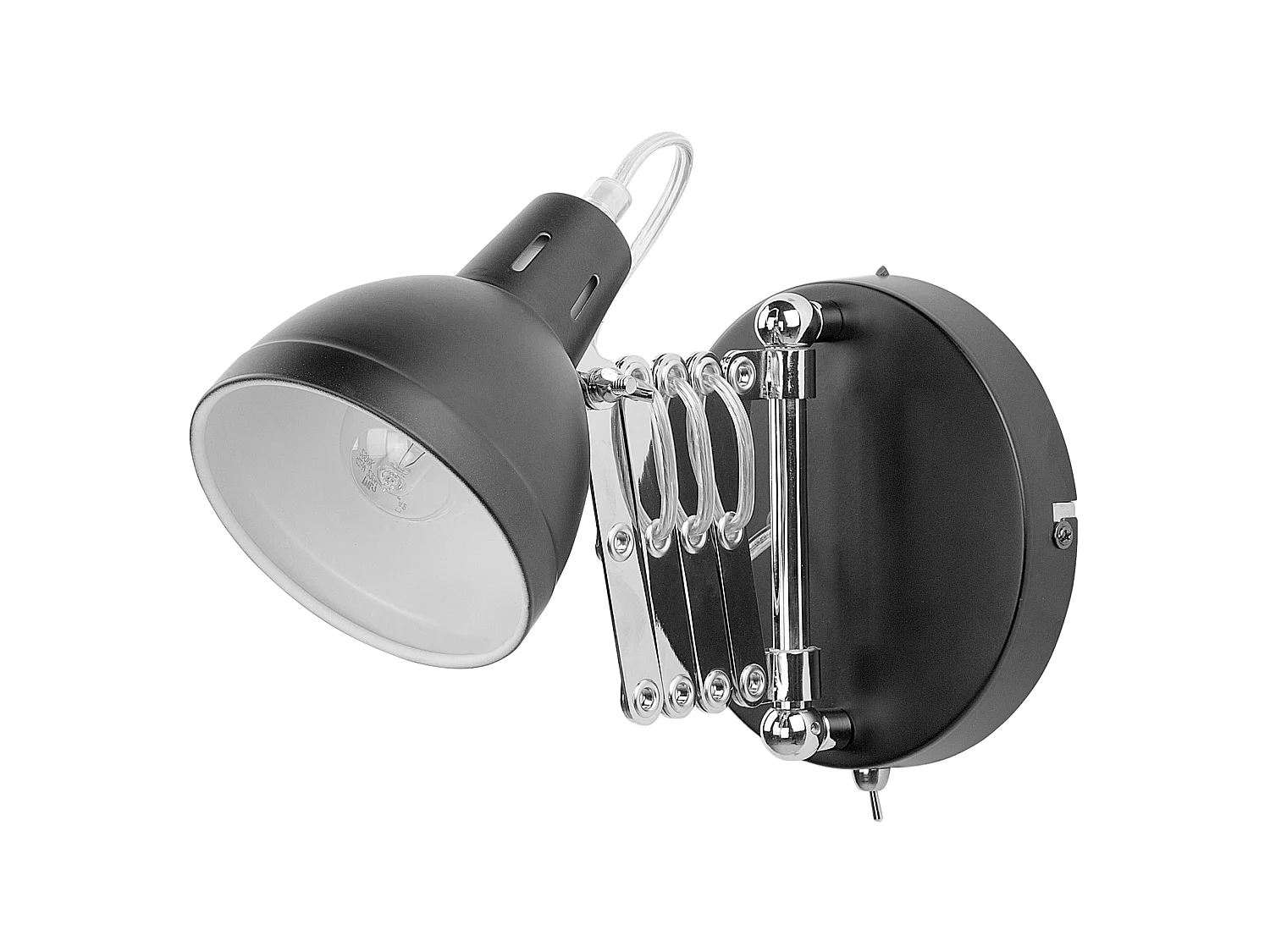 Wandlampe 2er Set HARRINGTON verstellbar Metall Schwarz
