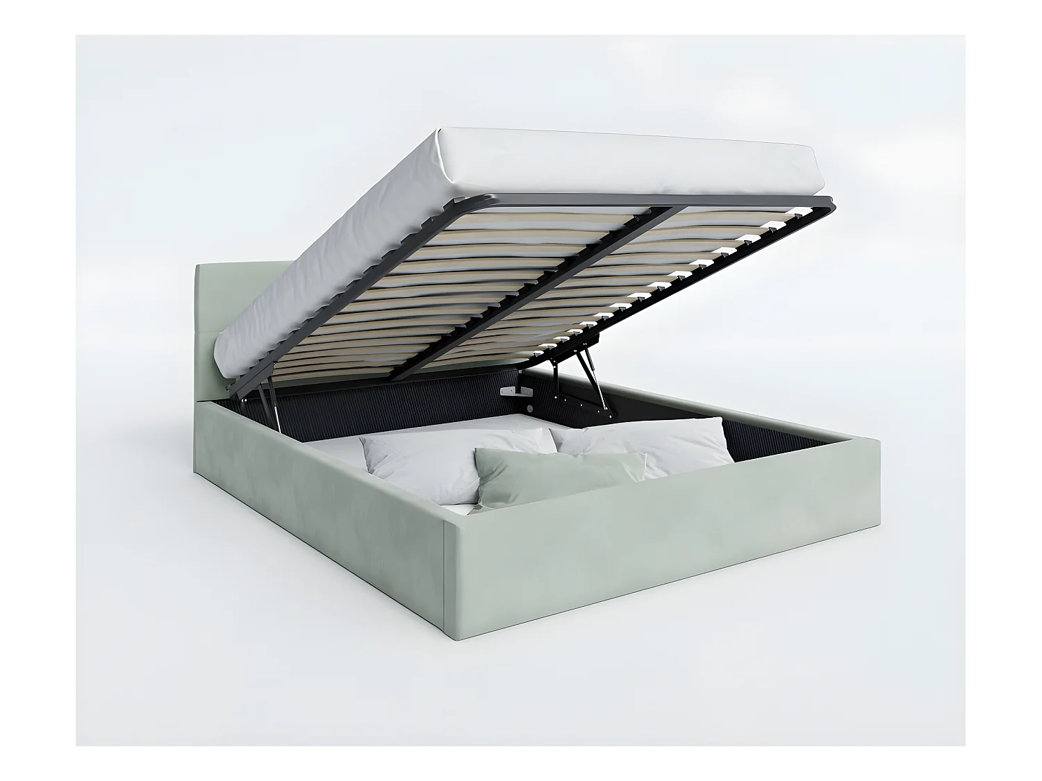 Lit Coffre Rino 160 x 200 cm - Sommier inclus Mint