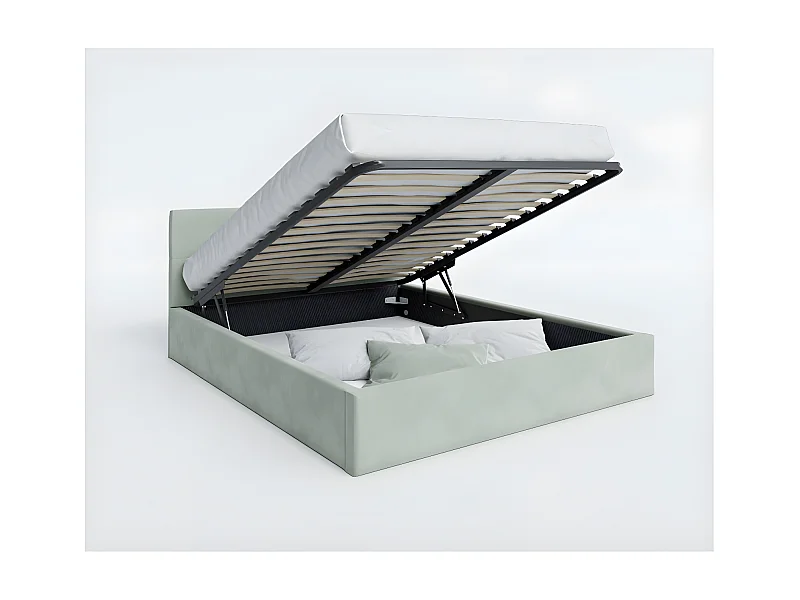 Lit Coffre Rino 140x190 cm - Sommier inclus Mint