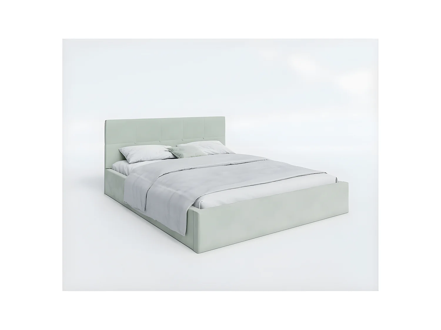 Lit Coffre Rino 140x190 cm - Sommier inclus Mint