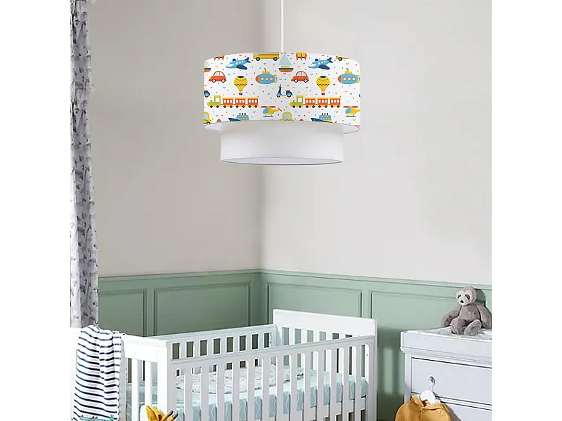 Suspension Lurgan pour enfant E27 70 cm motif de véhicules [lux.pro]