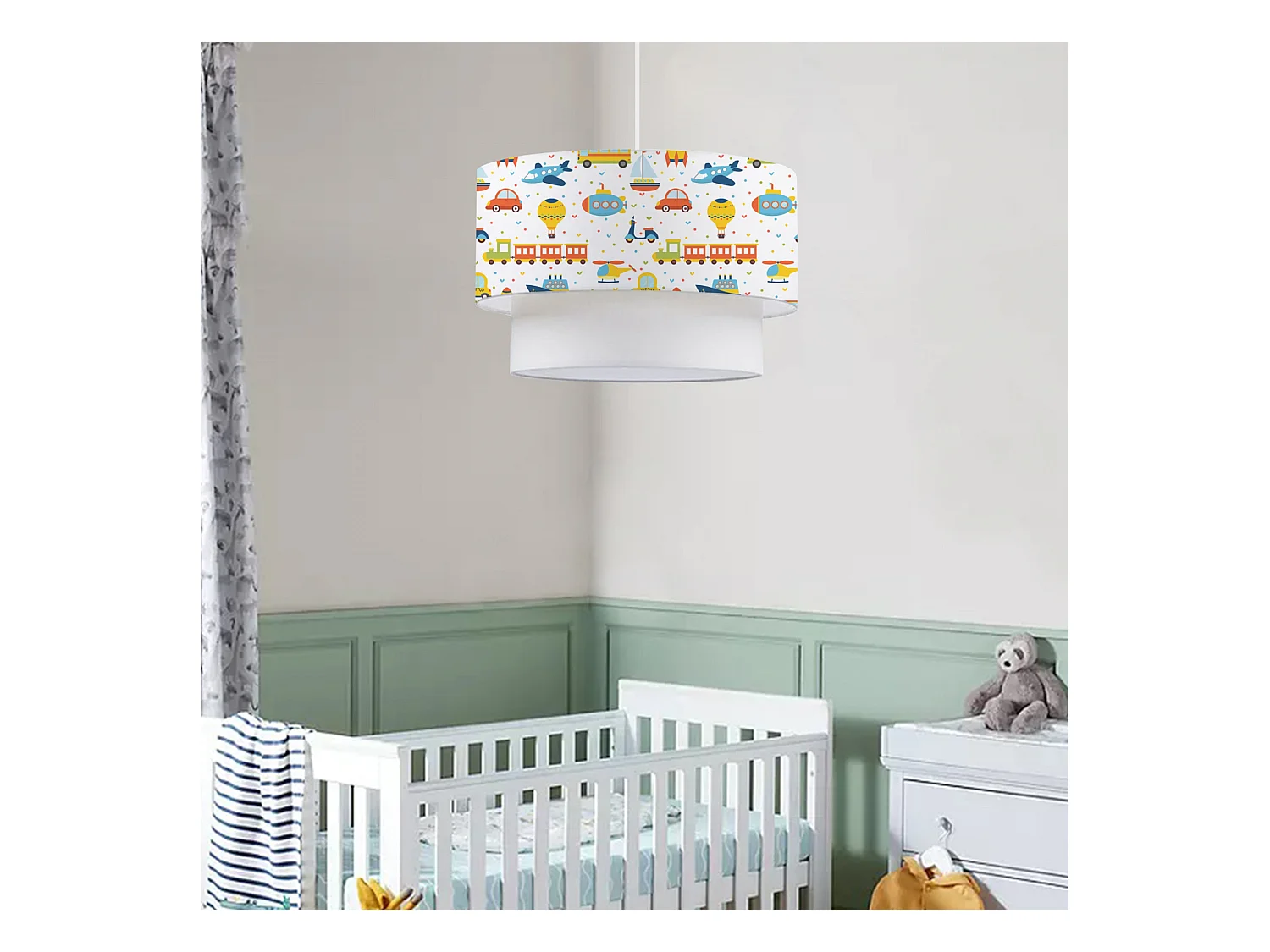 Suspension Lurgan pour enfant E27 70 cm motif de véhicules [lux.pro]