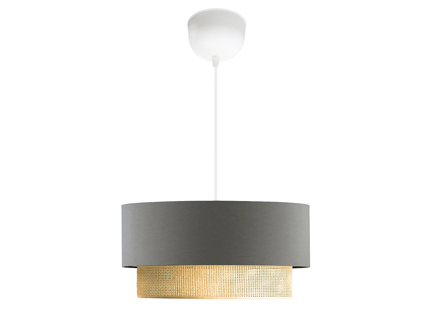 Suspension Loughborough E27 hauteur 70 cm gris / jaune [lux.pro]