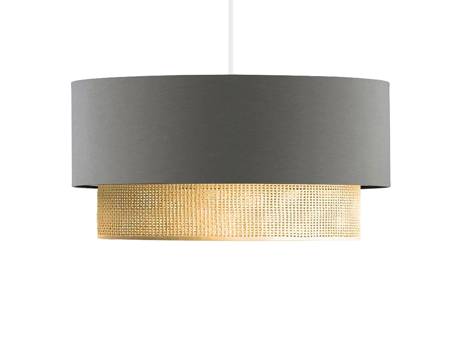 Suspension Loughborough E27 hauteur 70 cm gris / jaune [lux.pro]