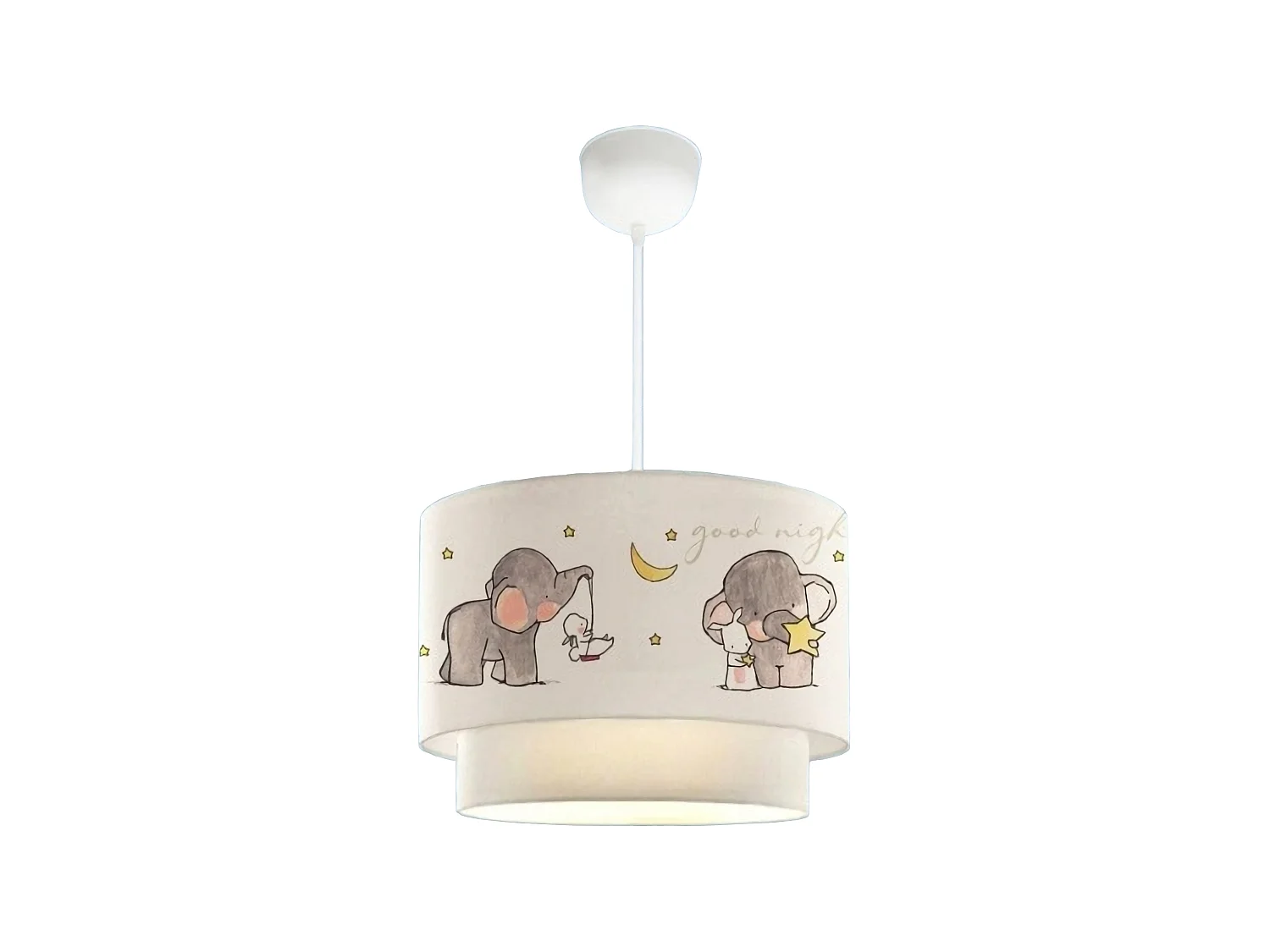 Suspension Lurgan pour enfant E27 70 cm motif d'éléphant [lux.pro]