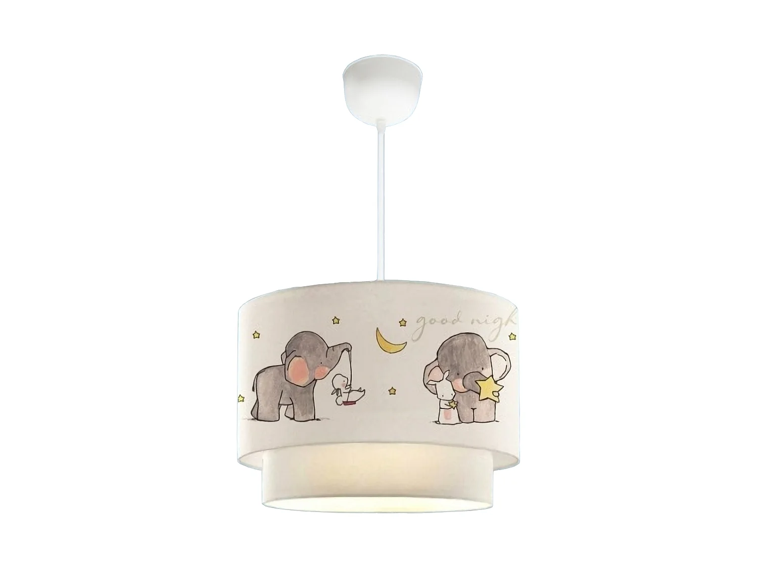Suspension Lurgan pour enfant E27 70 cm motif d'éléphant [lux.pro]