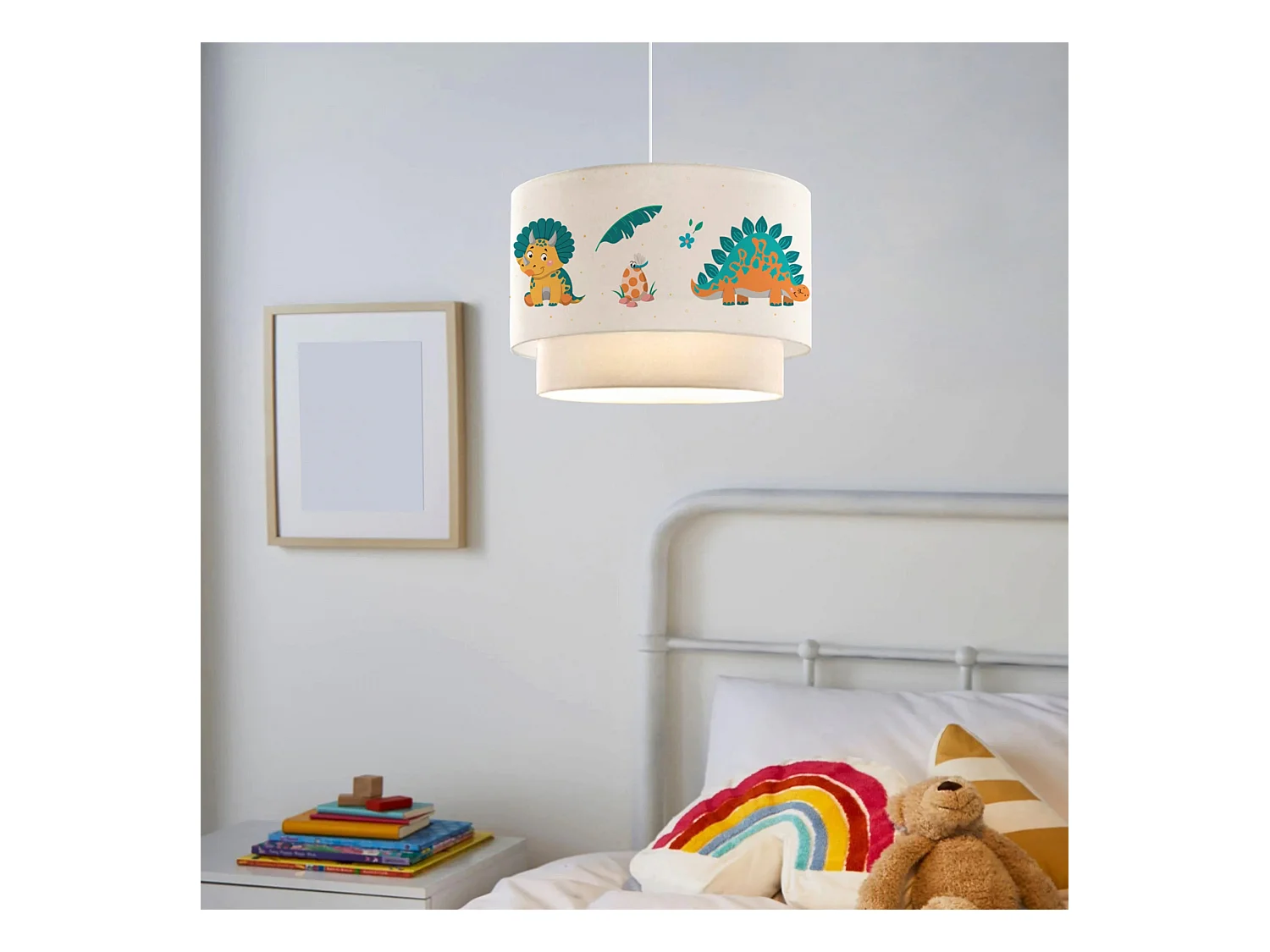 Suspension Lurgan pour enfant E27 70 cm motif de dinosaure [lux.pro]