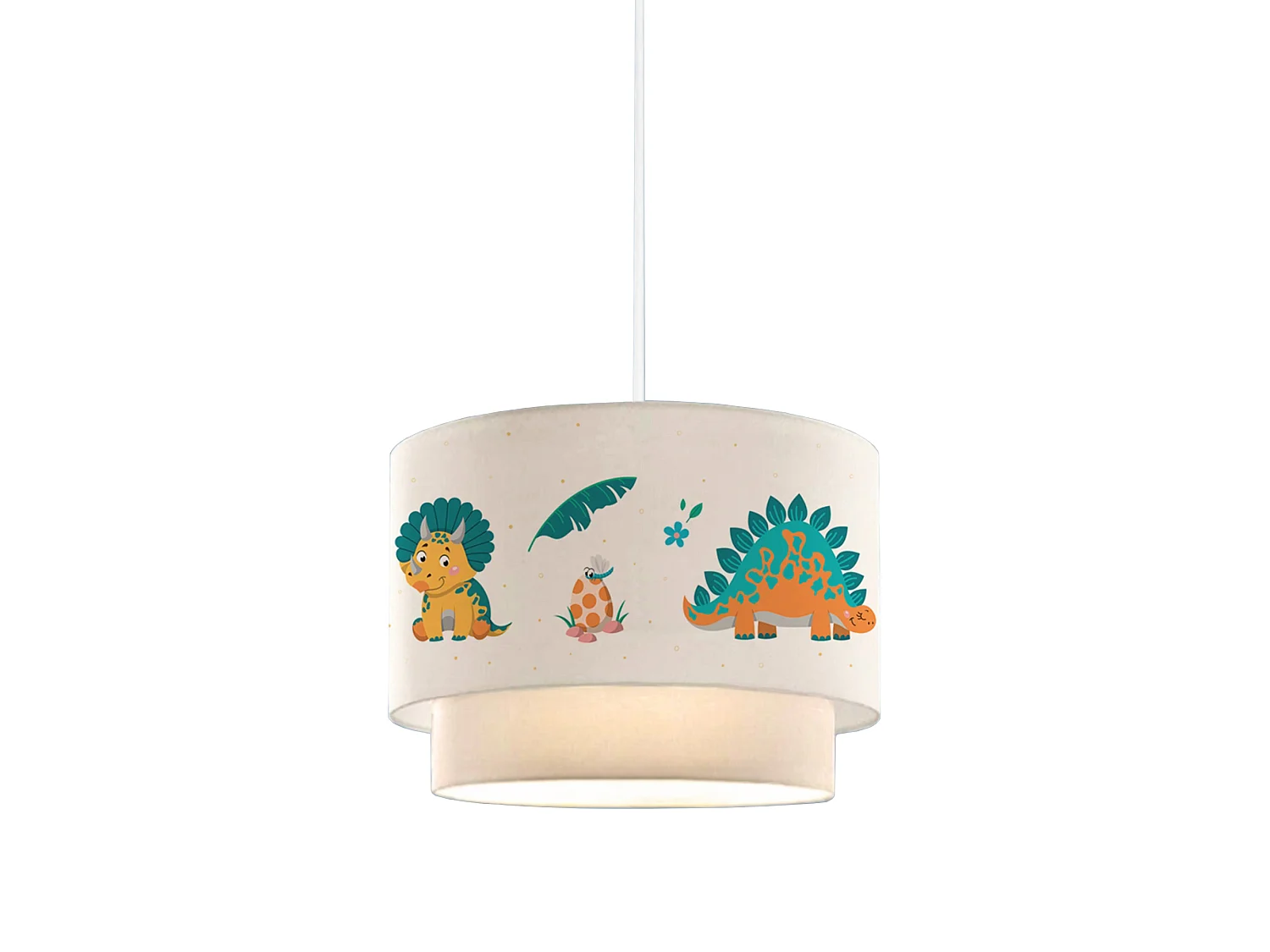 Suspension Lurgan pour enfant E27 70 cm motif de dinosaure [lux.pro]