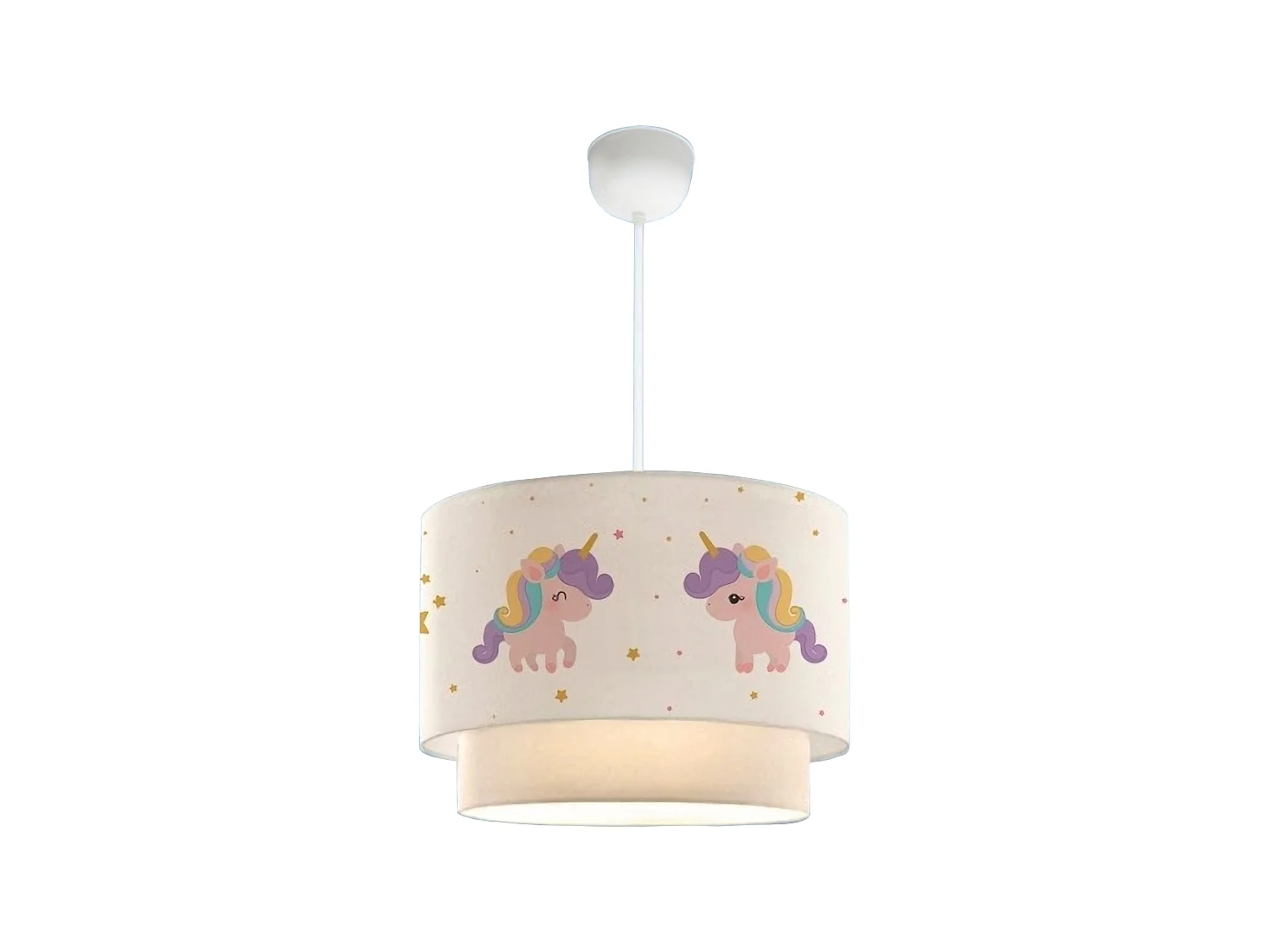 Suspension Lurgan pour enfant E27 70 cm motif de licorne [lux.pro]