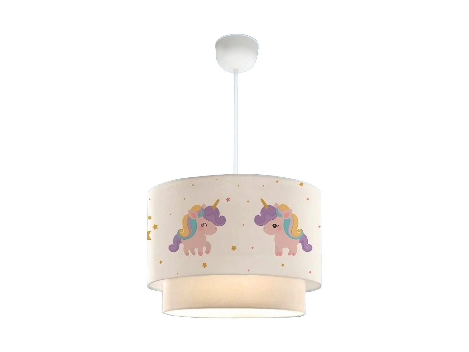 Suspension Lurgan pour enfant E27 70 cm motif de licorne [lux.pro]