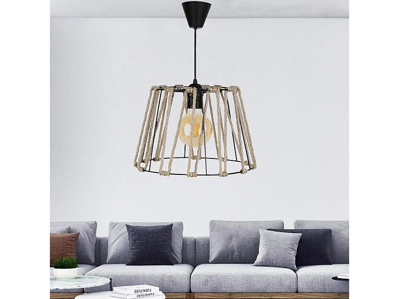 Suspension Maidenhead E27 hauteur 70 cm noir [lux.pro]