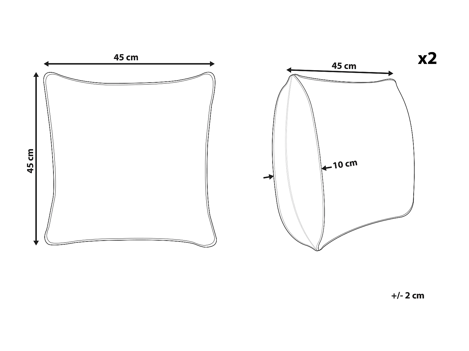 Zestaw 2 poduszek dekoracyjnych RIBES Welur 45 x 45 cm Ciemnoniebieski Wzór kwiatowy