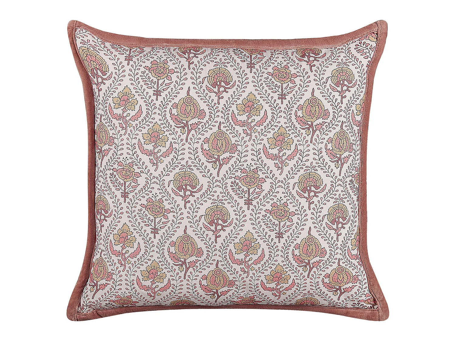 Dekokissen mit Füllung Blumenmuster rot / weiß Baumwolle 45 x 45 cm Picea