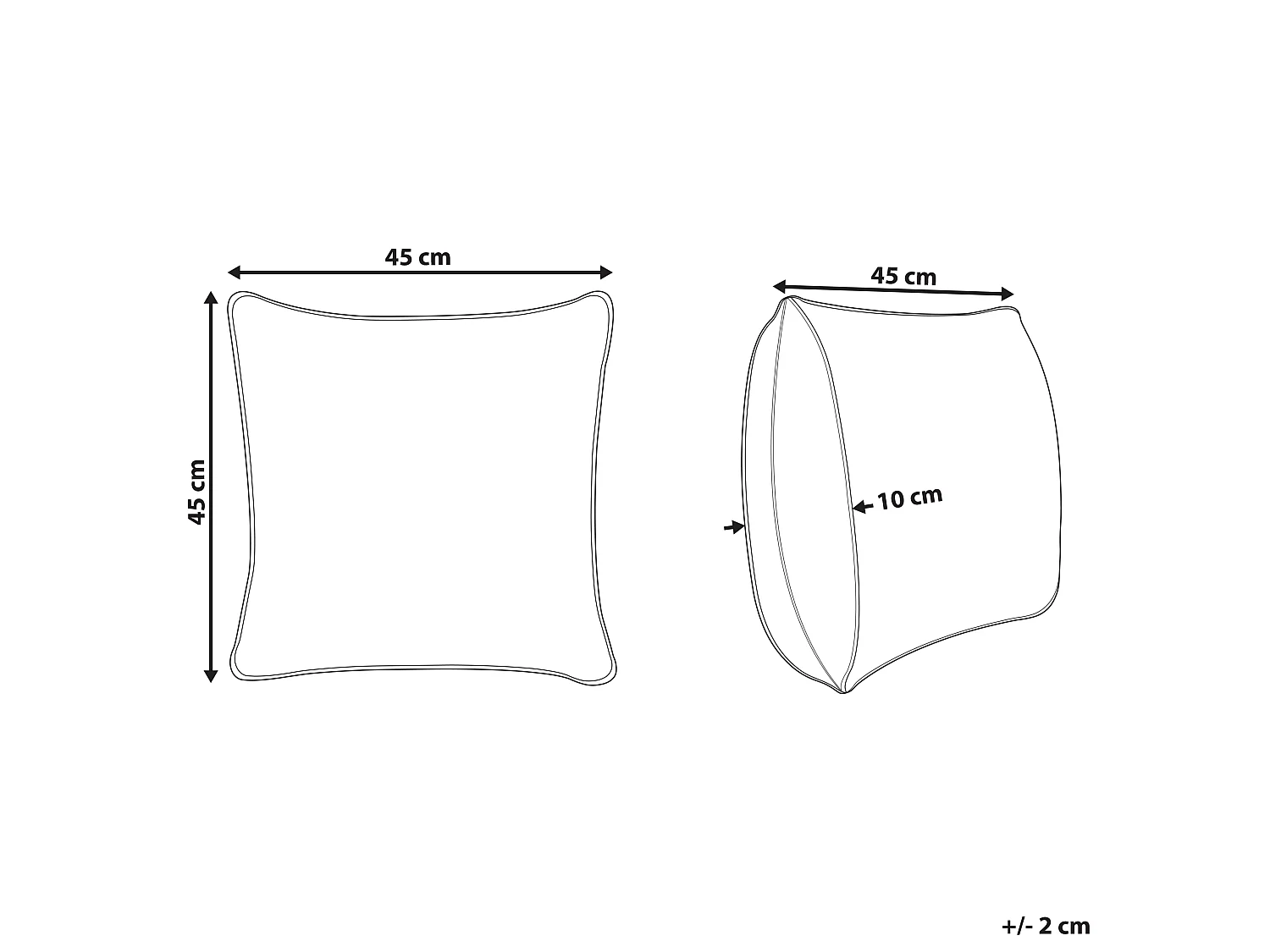 Coussin PICEA Coton 45 x 45 cm Rouge Motif floral