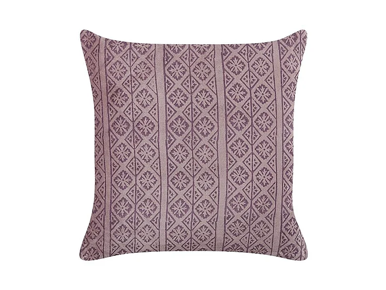 Poduszka dekoracyjna SILYBUM Welur 45 x 45 cm Różowy Wzór geometryczny