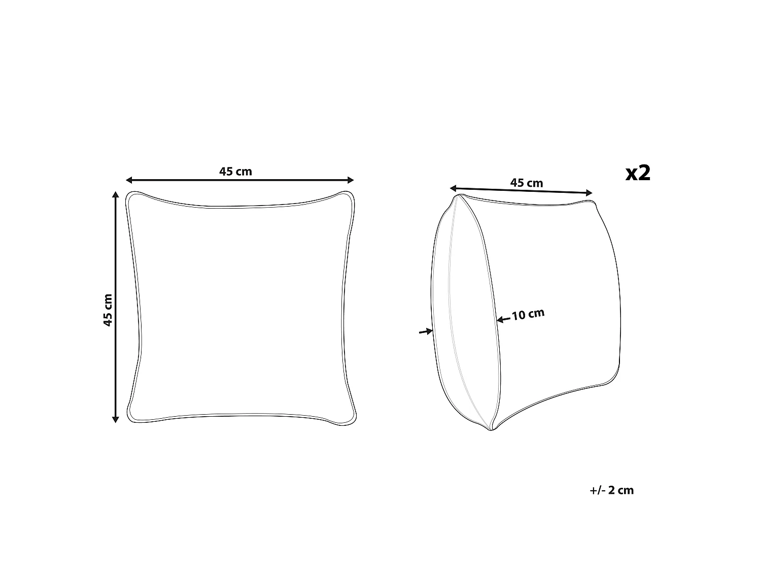 Set di 2 cuscini SILYBUM Velluto 45 x 45 cm Rosa Trama geometrica
