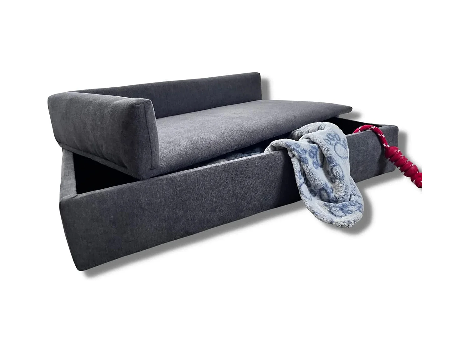 Divano letto "DUQUE", 71x42x24cm, per cani di piccola e media taglia, tessuto speciale resistente, comodo schienale e base imbottita.